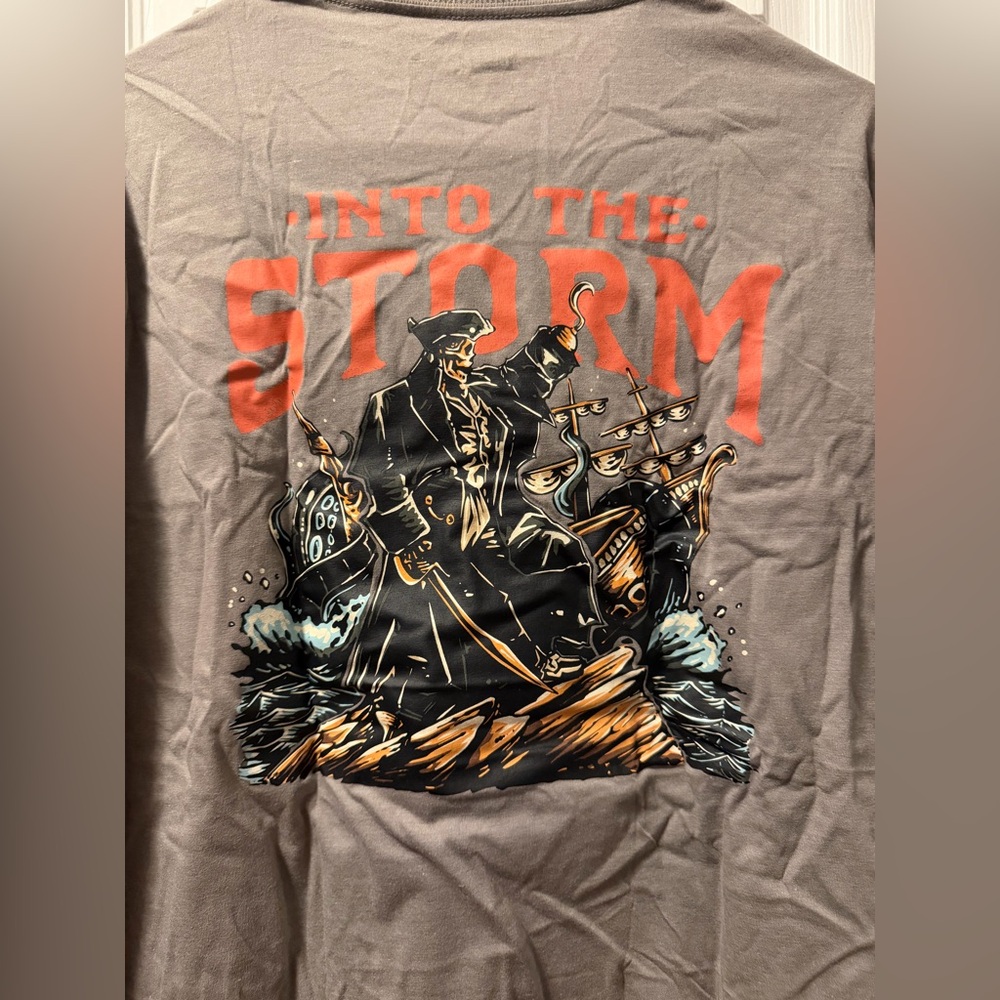 The Lift Box Into the Storm T-Shirt Men’s Medium, light grey - Picture 3 of 5